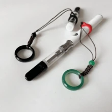 2个混色防丢防滑电子烟笔挂件，适用于钢笔和电子烟，绿色叶子挂件，420配件，510电子烟电池挂件 - 彩色 - 查看 4