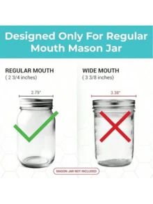 硅胶蜜蜂喂食器，适用于梅森罐 - 蜜蜂花园浇水站，适配普通口径梅森罐 - A - 查看 3