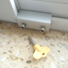Aluminum Alloy Sliding Window Locks With Key Sash Stopper Sliding Windows Anti-Theft Lock Baby Child Safety Doors Lock Limiter Sliding Sash Stopper Window Limiter Cabinet Lock Door Security Lock Kid Pet Safety Door Non Punch Window Lock Hardware Tool - Multicolor - View 8