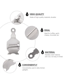 1pc Adjustable Cheese Slicer, Butter Cutter Kitchen Tool With Serrated Design, Multi-Function Thickness Adjustable Small Gadget - Silver - View 3