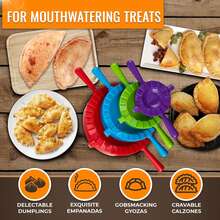 4-Piece Dumpling Mold Press Set - Japanese Pan-Fried Dumpling Pastry Machine, Dough Press Mold, Pastry Making Mold, Chinese Soup Bun, Dumpling Mold, Italian Ravioli, Dumpling Potstickers Maker - View 4