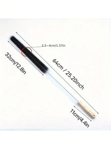 1/2pcs Radiator Cleaning Brush, Flexible Long Wooden Handle Dusting Brush, Suitable For Radiators, Dryers, Washing Machines - Suitable For Cleaning Flat Panel Radiators (Random Style Shipped) - A - View 6