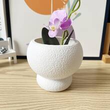 1pc Nordic Flowerpot Imitation Ceramic Cream Wind INS Light Luxury High-Grade Simple Potted Orchid Fleshy Green Plant Small Flowerpot - Flowerpot - View 6