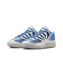 Giày bóng rổ cổ thấp Nike KD 18 EP đa năng, thoải mái, bền bỉ và thoáng khí, dành cho nam, màu xanh dương và trắng. - Xanh và trắng - Xem 3