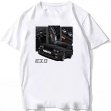 Retro Germany EUDM - E34 M5 T-Shirts Summer Men's Short Sleeve Old Legend E30 M3 Classic Car T-Shirt Boys Casual Tops Men's White T-Shirts - 白色7 - 查看 6