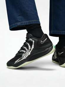 Nike KD 18 “Slim Reaper” EP 万圣节限量版，透气抓地篮球鞋，男款，黑色 - 黑色 - 查看 7