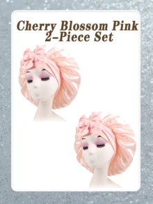 Silk Sleep Cap For Ladies, Satin Sleep Cap Oversized Curly Hair Sleep Cap With Elasticated Ties, Available In Various Colours  Spring/Summer Fashion Colour Combinations  Essential Hair Care Accessory For Home And Travel  Soft To The Touch   Exceptional Valu - 彩色 - 查看 17