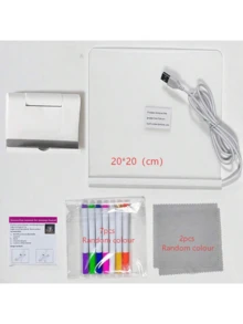 1pc Spring Kids DIY Luminous Drawing Board, Acrylic Transparent Writing Board, Glow-In-The-Dark Drawing & Writing Board - Multicolor - View 8