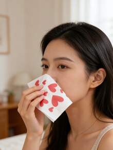 1 Roll Heart Pattern Toilet Paper, Household Toilet Paper, Heart Printed Toilet Paper, Novelty Gift, Household Cleaning Supplies, Party Supplies, Holiday Gift - Love - View 6