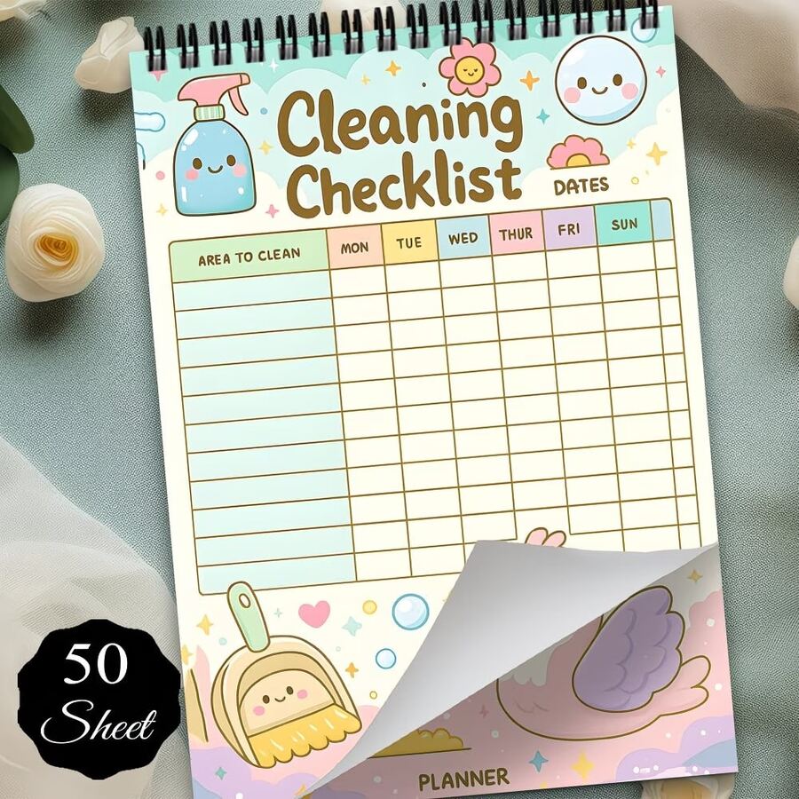 1pc Minimalist Daily Planner Notebook | Undated Office Organizer Notebook, Personal Memo Notepad, Cute Themed Task List Planner, Work Schedule Notebook - A5 - View 1