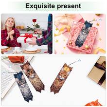 3pcs Diamond Painting Bookmarks, Cat Series Pattern, Acrylic Material With Embedded Round Crystal Gems, Suitable For Back To School, Book Marking, All Holiday Gifts - View 7