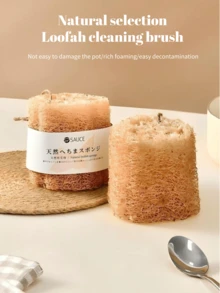 Hot Natural Loofah Dish Brush, Kitchen Cleaning Scrubber, Non-Scratch Loofah Sponge For Pot & Pan Washing, Durable & Easy Decontamination - A - View 8