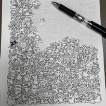 75pcs Stress Relief Tracing Drawing Sketches, Suitable For Adults To Relieve Boredom At Work, Painting Practice For Beginners, Train Focus And Observation, Random Assorted Designs - Multicolor - View 6
