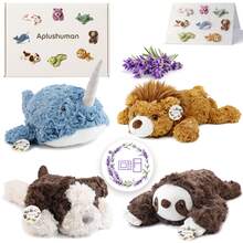 KOWSi Microwavable Heating Pad Narwhal Lion Sloth Golden Retriever Plush - Weighted Stuffed Animal Toy With Tourmaline Beads & Lavender - 1.8 Lb For Long Lasting Cozy Warmth - Includes Gift Box & Greeting Card - Brown Sloth - View 9