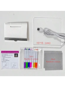 1pc Spring Kids DIY Luminous Drawing Board, Acrylic Transparent Writing Board, Glow-In-The-Dark Drawing & Writing Board - Multicolor - View 6