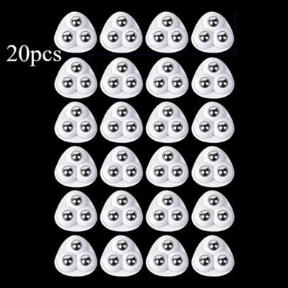 20pcs Self-Adhesive Swivel Casters, 360° Rotation, Stainless Steel Bearings, Quiet & Durable, Thick Base, Suitable For Furniture, Cabinets & Storage Boxes, Available In White & Black