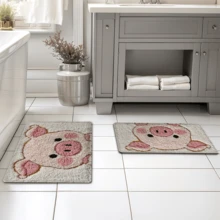 Thảm lót sàn phòng tắm hình heo dễ thương, có thể giặt được, thích hợp cho lối vào, phòng tắm, nhà bếp và phòng ngủ, có thể dùng làm thảm lót sàn hoặc đồ trang trí nhà cửa, phù hợp sử dụng trong nhà và ngoài trời. - nhiều màu - Xem 8