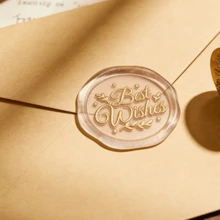 BAOFALI 1pc English Blessing Wax Seal Stamp Head, Includes Patterns Like "Blessing", "Happiness", "Thank You", "Happy Birthday", "Love", Suitable For Wedding Invitations, Gift Packaging, Etc. - Single Piece - View 7