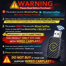 [NewYear2026]CarPlay Wireless CarPlay Adapter For Factory Wired Cars From 2016 Onwards 2-In-1 Wireless CarPlay & Android Auto Adapter Easier Connectivity Compatibility Stable Faster Automotive - Grey - 查看 2