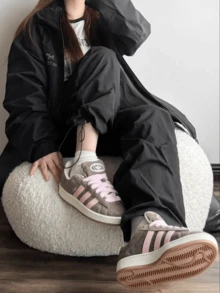 Giày thể thao cổ thấp adidas Grand Court Base 00s Classic Comfort Thin-Soled Durable màu nâu hồng, unisex. - màu nâu hồng - Xem 11