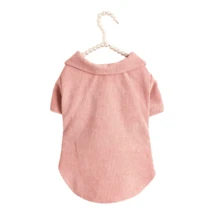 1 pieza Camisa interior con adorno de cierre de pana para mascotas, adecuada para gatos/perros pequeños, para primavera al aire libre - Rosa - Ver 11