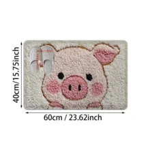 Thảm lót sàn phòng tắm hình heo dễ thương, có thể giặt được, thích hợp cho lối vào, phòng tắm, nhà bếp và phòng ngủ, có thể dùng làm thảm lót sàn hoặc đồ trang trí nhà cửa, phù hợp sử dụng trong nhà và ngoài trời. - nhiều màu - Xem 11