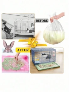 50pcs Disposable Plastic Lining Sheets, Suitable For Pet/Toilet Pads, Bird/Rabbit Cages, Cat Litter Bags, Dog Pee Pads And Cleaning Mats - White - View 3