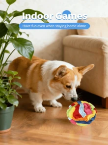 Interactive Dog Snuffle Ball - Dog Toy, Keeps Dogs Busy, Can Be Filled With Treats To Exercise Dog's Sense Of Smell And Slow Down Eating Speed - Blue - View 7