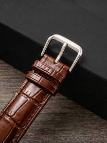 1条男女通用时尚棕色软皮表带，尺寸可选18mm/20mm/22mm，适用于三星Galaxy Watch 7/6/5/4（40mm/44mm）；时尚竹节纹智能手表表带，适用于三星Galaxy Watch 3（41mm/45mm）；经典黑色表带，适用于Watch GT2（46mm）；简约运动表带，适用于华米2/2S；表带配件，适用于三星Gear S2/S3 Classic。 - 深棕色 - 查看 5