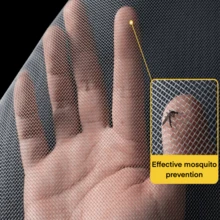 Budget-Friendly Double Zipper Insect Screen Curtain, Basic PP Mesh Netting For Windows Bedroom Greenhouse, Breathable Easy Install Home Essential - Grey - View 3