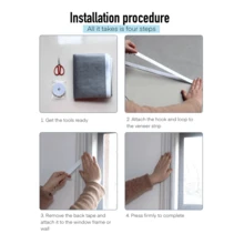 Family-Proof Double Zipper Insect Screen Curtain, Keep Bugs Out While Letting Fresh Air In, Breathable PP Mesh For Bedroom Windows & Greenhouse - Black - View 9