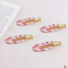 4个闪亮金色新娘发夹，女士适用，是求婚礼物和浪漫礼物的完美之选（含贺卡），发夹，配饰 - 杏色 - 查看 8