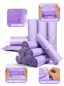 50pcs/10pcs Large Thick Courier Mailing Bags, Sealed Packing Bags, Storage Logistics Packaging Bags, Clothes Delivery Packing Bags - Purple - View 5