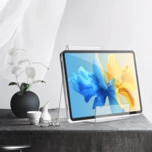 5 pièces Étagère à livres en acrylique transparent, support de livre multifonctionnel, présentoir de bureau pour produits, tablettes, livres de cuisine - Transparent - Voir 5