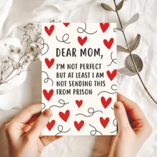 1 Cute "Mom" Greeting Card | Perfect For Mother's Day, Housewarming, Birthday Celebrations, And Warm Family Greeting Cards, Made Of Paper Material - Multicolor - View 4