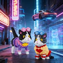 2026 New Animal Building Blocks Cat Unisex Series Assembly Toy, High Difficulty Adult Puzzle, Living Room Decor, Gift For Friends And Family - Multicolor - View 4