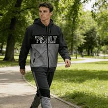 Men's Tracksuit: Hoodie And Tracksuit Bottoms - Dark Grey - View 5