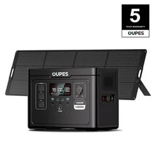OUPES 1500W 1488Wh Portable Power Station Solar Generator LiFePO4 Battery Pack With 10 Outputs For Outdoor Camping, RV/Van Travel, Emergency Situations, Home Backup - 黑色 - 查看 9