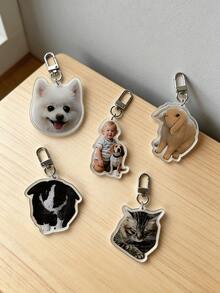 Personalized Photo Keychain,Customized Acrylic Keychain,Personalized Picture Gift,Birthday&Christmas Gift,Gift For Him,Family Photo Keychain - Multicolor - View 7