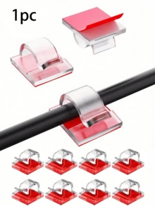 Outdoor Adhesive Cable Clips, Suitable For Christmas Light Clips, Decorative Clips, Self-Adhesive Hooks, Cable Management, Small String Light Accessories - White - View 12