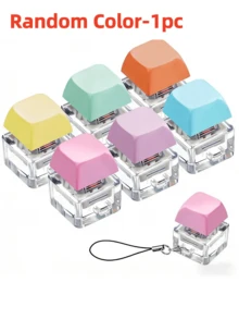 12/8/4/2/1pc Invisible Button Fingertip Toy Keychain - A Tactile Toy Designed To Relieve Stress And Enhance Focus. This Ultra-Portable Mini EDC Gadget Features A Satisfying Silent Click, Perfect For Use In The Office Or During Study - Multicolor - View 10