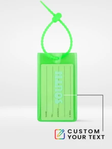 1pc Personalized PVC Luggage Tag With Privacy Card Slot, Customized Name, Colorful PVC Label Suitable For Handbag, Backpack, Handmade Exquisite Travel Accessory, Travel Gift For Friends Birthday - Multicolor - View 16