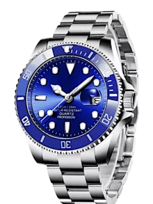 Men's Quartz Watch RLX Functional Steel Strap Water Resistant - 藍色 - 查看 4