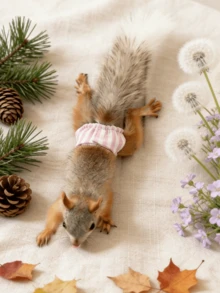1pc Adjustable Small Pet Diaper, Reusable Washable Squirrel/Flying Squirrel Diaper With Buckle Pants, Highly Absorbent Leak-Proof, Outdoor Supplies, Training Pants, Suitable For Hamsters, Flying Squirrels, Squirrels, Best Gift For Small Pets. - one-size - View 4