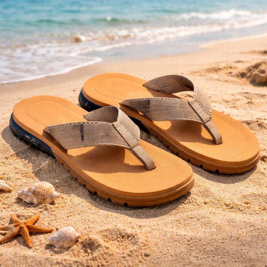 Comfortable Men's Unisex Flip-Flops - CARAMELO - Ver 1