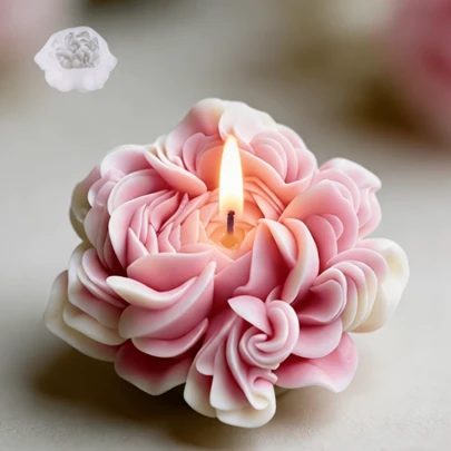 Silicone Candle Mold | Beautiful Marigold Candle Mold, Artistic Floral Plaster Wax Candle Making - Handmade Soap, Epoxy Resin Mold, Cement Handicraft Display, Suitable For Various Holiday Gifts, Decorations, Home Decor