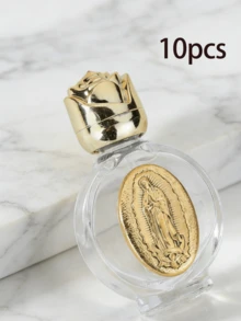 Christian Holy Water Bottle With Cross, Virgin Mary Sculpture Bottle, Suitable For Holding Holy Water, Perfume And Essential Oils, Church Souvenir,Bathroom,Travel - Multicolor - View 14
