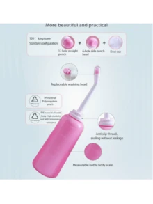 Rociador de cuidado posparto de 12 onzas en verde y rosa, artículo esencial posparto para reparación y limpieza perineal - Multicolor - Ver 3