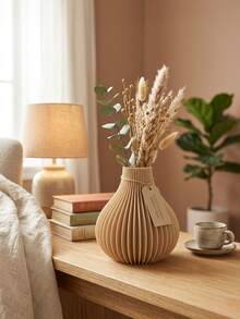 1pc Modern Bohemian Minimalist Decorative Shatterproof Lightweight Waterproof Matte High-Quality Plastic Vase, Nordic Rustic Vintage Style - A - View 4
