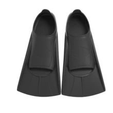 1 Pair Soft Silicone Swimming Fins, Flexible Freeswimming Flippers, Swimming Training Fins - Black - View 13